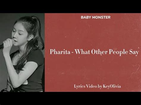 Baby Monster Pharita What Other People Say Cover Lyrics By