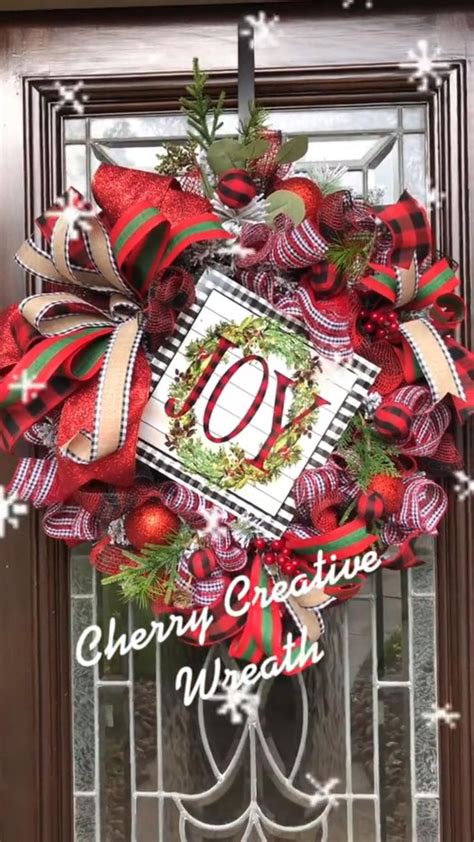 Joy Christmas Wreath in 2022 | Christmas decorations, Christmas wreaths, Wreaths