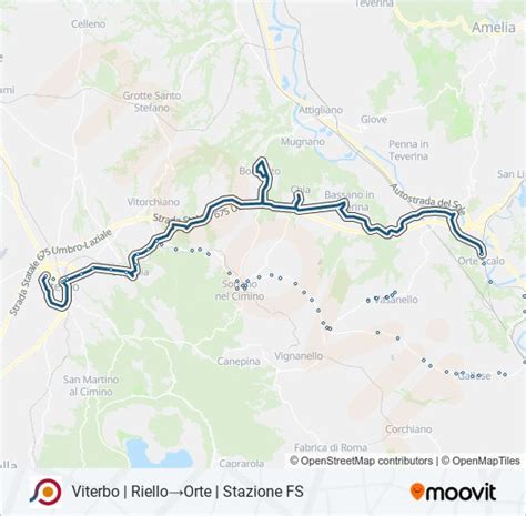 Linea Cotral Orari Fermate E Mappe Viterbo RielloOrte