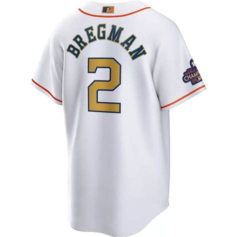 Nike Mens Houston Astros Bregman Gold Replica Jersey Academy