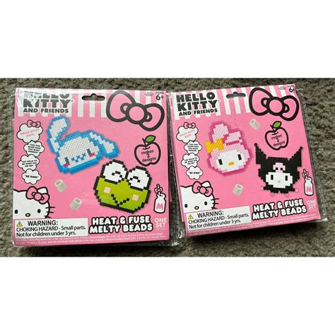 2 Hello Kitty Heat And Fuse Melty Beads One Set New 6 Sealed Hello Kitty Toys Hello Kitty