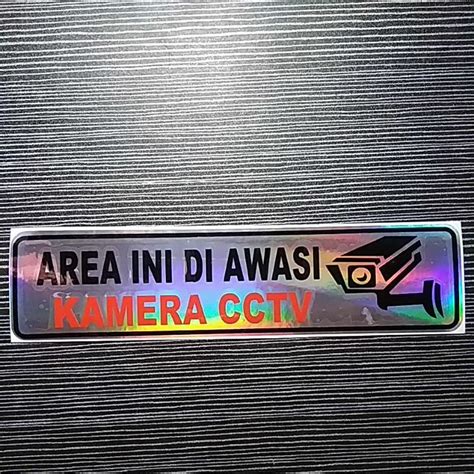 Jual STICKER AREA INI DI AWASI KAMERA CCTV CUTTING Shopee Indonesia