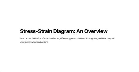 Solution Stress Strain Diagram An Overview Studypool