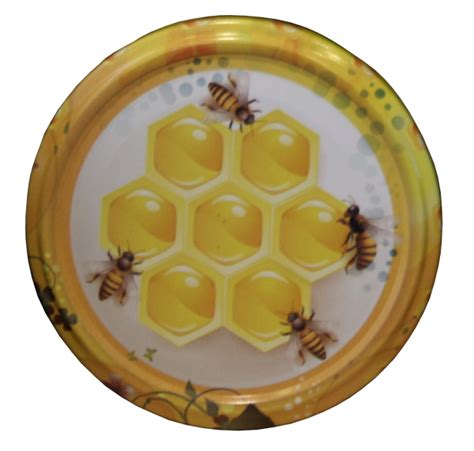 To Deckel Er Gelbe Wabe Mit Bienen Fundgrube Imker Onlineshop