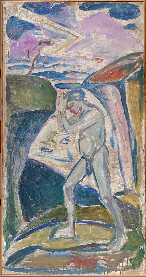 Edvard Munch Naked Man In Rocky Landscape Mm M Munch Museum