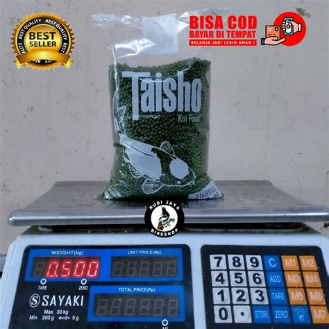 Jual TAISHO TAISO HIJAU 5 MM 500 GRAM PELET PAKAN MAKANAN IKAN KOI