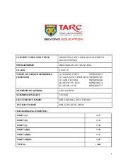 ABMC 2054 Cost Mangement Accounting Assignment Docx COURSE CODE AND