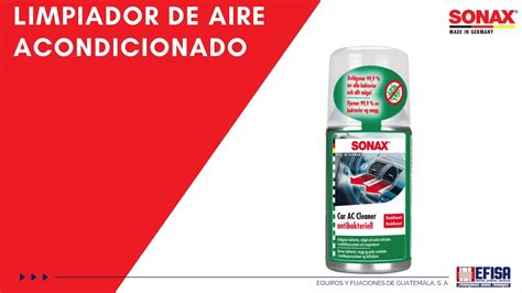 Limpiador De Aire Acondicionado Sonax Efisa Youtube