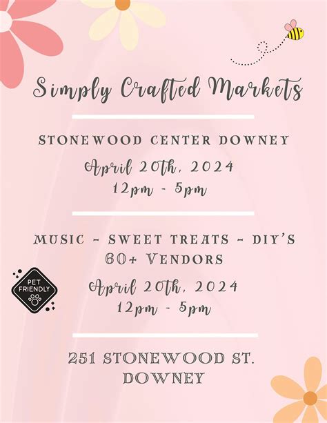 Pop Up Market: Simply Crafted Markets at Stonewood Center, Downey ...