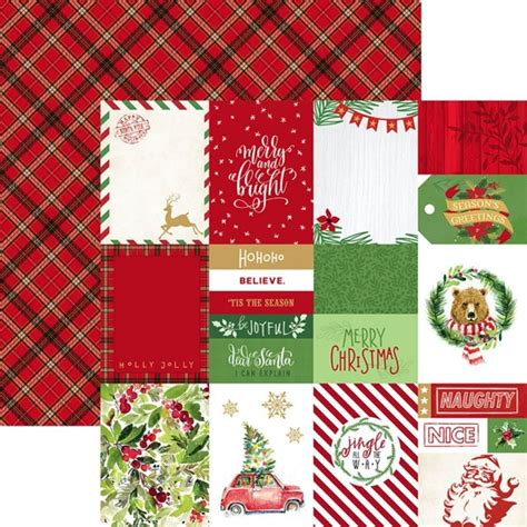 Christmas Tags Double Sided Scrapbooking Paper