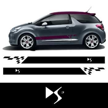 Kit Stickers Autocollants Bandes Bas De Caisse Auto Citroen DS3