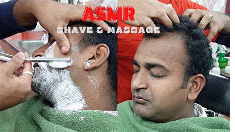 🔥asmr Super Satisfying Barber Hard Shave😌relaxing Head Massage Sound🎵