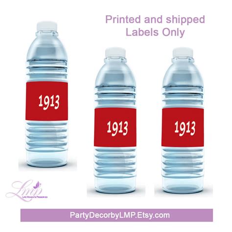 Delta Sigma Theta Delta Water Bottle Delta Water Bottle Labels DST ...