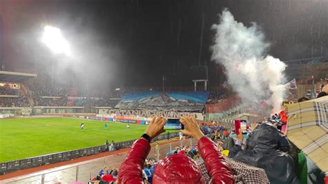 Passaggio Del Presidente Pelligra Sotto I Settori Dello Stadio