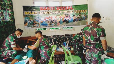 Satgas Pamtas RI RDTL Yonif 743 PSY Gelar Bakti Sosial Di Perbatasan