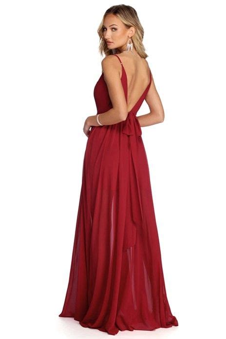 Alina Burgundy Formal Sleeveless Chiffon Dress Sleeveless Chiffon