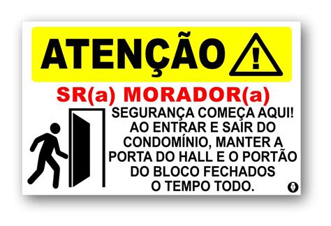 Placa Atenção Mantenha a porta Fechada