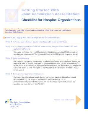 Joint Commission Mock Survey Checklist Fill Online Printable