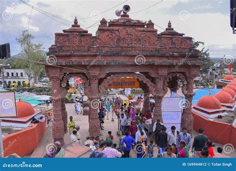 The Main Gate To the Temple of Maa Chamunda and Maa Tulja Bhavani, Devotees Visiting the Temple ...