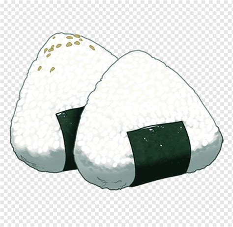 Onigiri Sushi Rice Anime Japon Mutfağı suşi beyaz malzeme siyah png