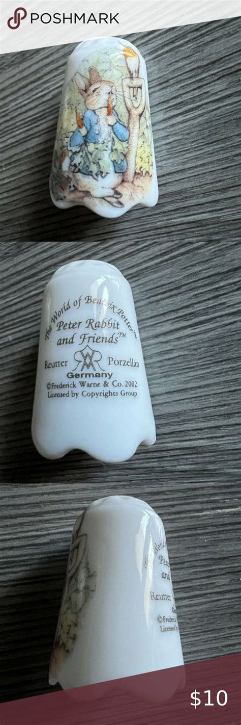 Peter Rabbit Thimble Reutter Porzellan Germany Peter Rabbit