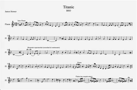 James Horner Rose Titanic Partituras Para Flauta