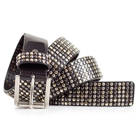 Womens Black Studded Belt| LATICCI