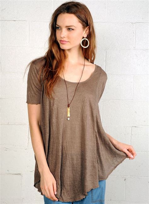 Long Knit Swing Top Taupe Ladies Long Tops Shop Cousin Earl