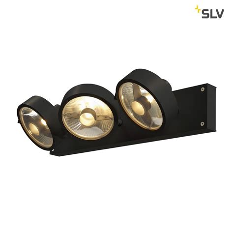 SLV 1000704 KALU 3 QPAR111 Wand- und Deckenleuchte schwarz max. 75W