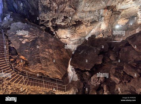 Beautiful Underground Interior Of The Demanovska Cave Of Freedom In The