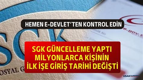 Hemen e Devlet üzerinden kontrol edin SGK güncelleme yaptı milyonlarca