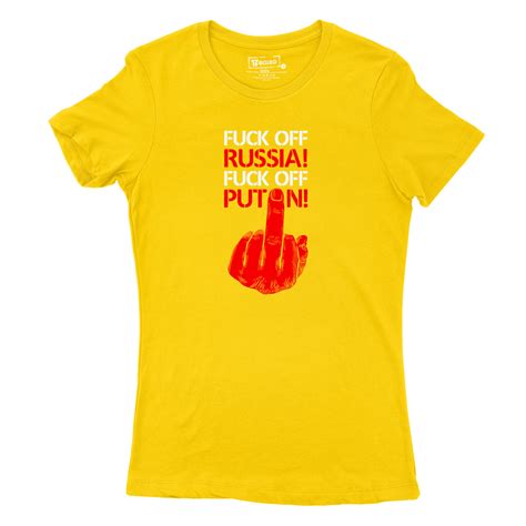 Dámské tričko s potiskem Fuck off Russia Fuck off Putin Manboxeo cz