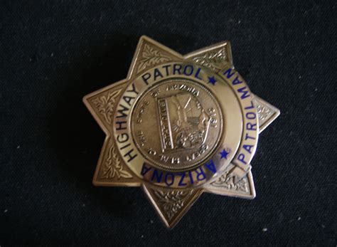 Arizona Highway Patrol Badge 1950's , 7 Point Star Badge Historic ...