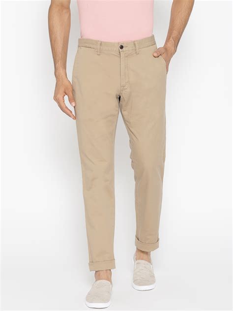 Buy Polo Ralph Lauren Men Beige Slim Fit Solid Chinos Trousers For