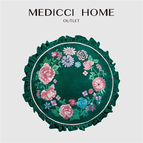 Medicci Home Fundas de cojín con bordado Floral para el hogar