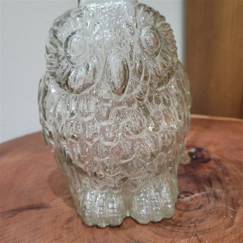 Vintage Glass Wise Old Owl Bank Etsy