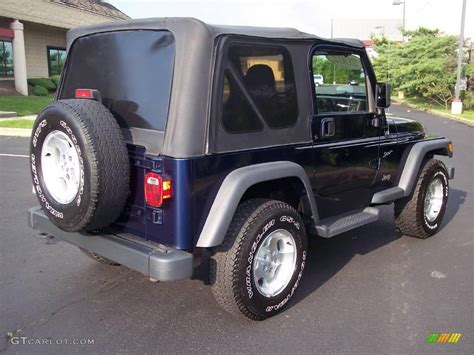 2002 Patriot Blue Pearl Jeep Wrangler Sport 4x4 13311366 Photo 25