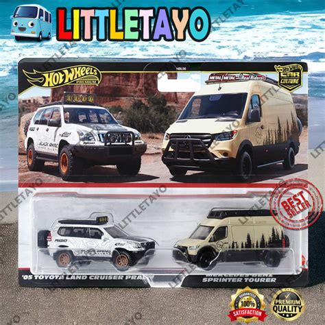 Hot Wheels Premium Twin 2 Pack 05 Toyota Land Cruiser Prado Mercedes Benz Sprinter Tourer