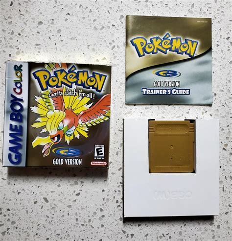 Pokemon Gold Item Box And Manual Gameboy Color