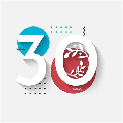 Number 30 Illustration template design 3635946 Vector Art at Vecteezy