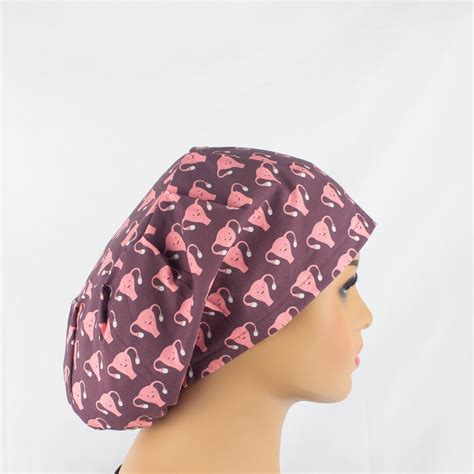 Labor And Delivery Scrub Cap Obgyn Scrub Hat Uterus Scrub Etsy New