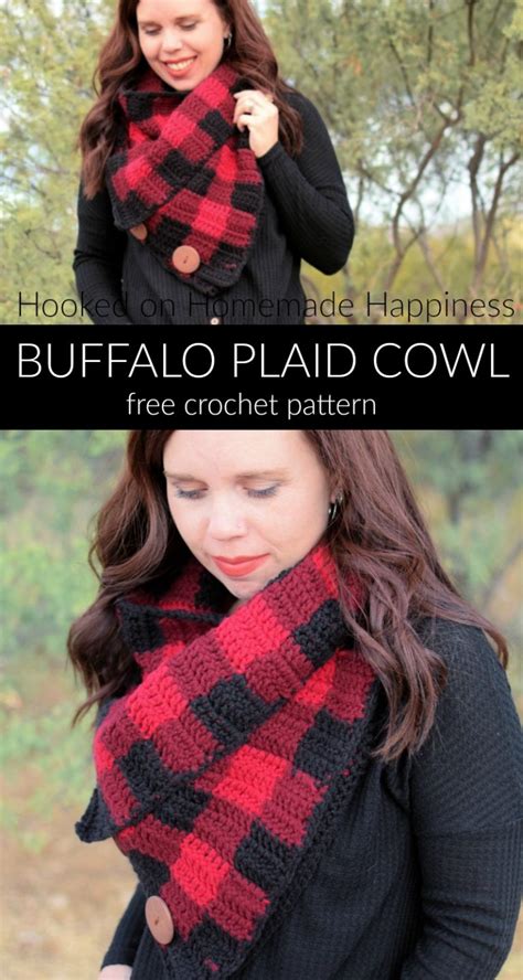 Buffalo Plaid Cowl Crochet Pattern Hooked On Homemade Happiness