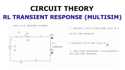 RL CIRCUIT TRANSIENT RESPONSE USING MULTISIM YouTube