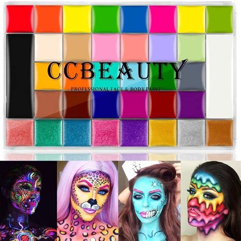 CCbeauty Face Body Paint Kit Professional 36 Colors Face Painting Kit ...