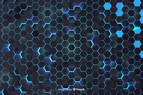 Premium Vector Blue Honeycomb Background