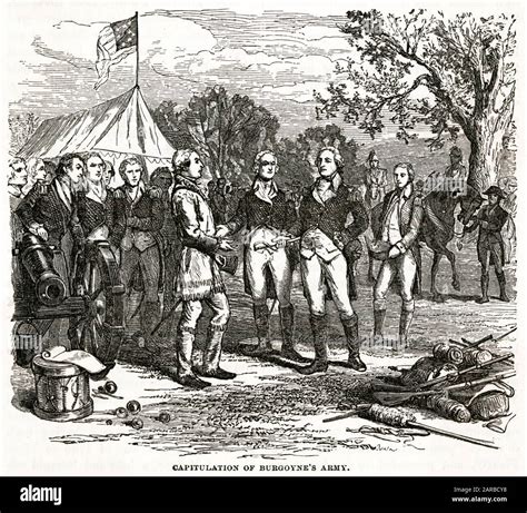 The Surrender Of British Lieutenant General John Burgoyne At Saratoga