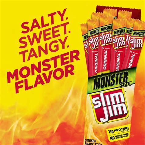 Slim Jim Monster Original 194oz Pack Of 18