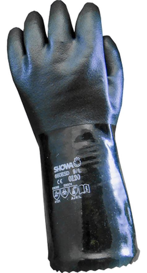 SHOWA 660ESD Triple Dipped PVC Coated Glove Chemical Resistant 12