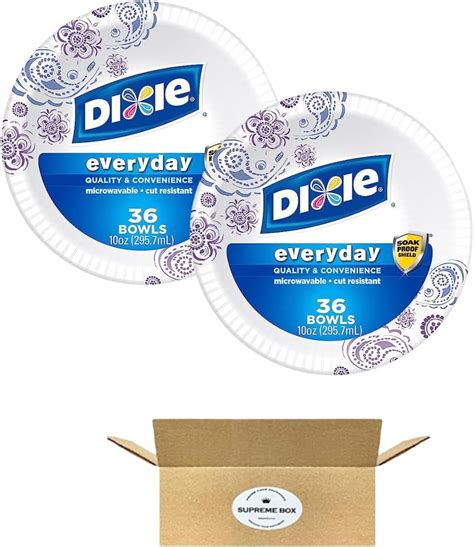 Dixie Everyday Paper Bowls 10 Ounces 36 Count Lunch Size