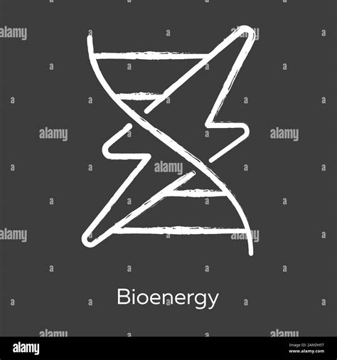 Bioenergy Chalk Icon Biofuel Organic Matter For Producing Renewable